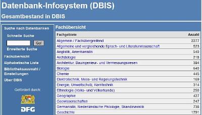 DBIS Datenbank Informationssystem